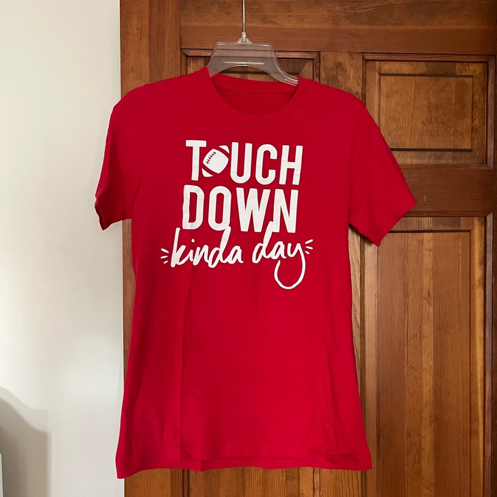 Red Touchdown Graphic T-Shirt